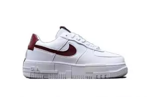 chaussures pour femme homme nike air force 1 pixel white wine red